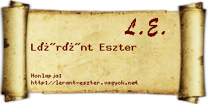 Léránt Eszter névjegykártya